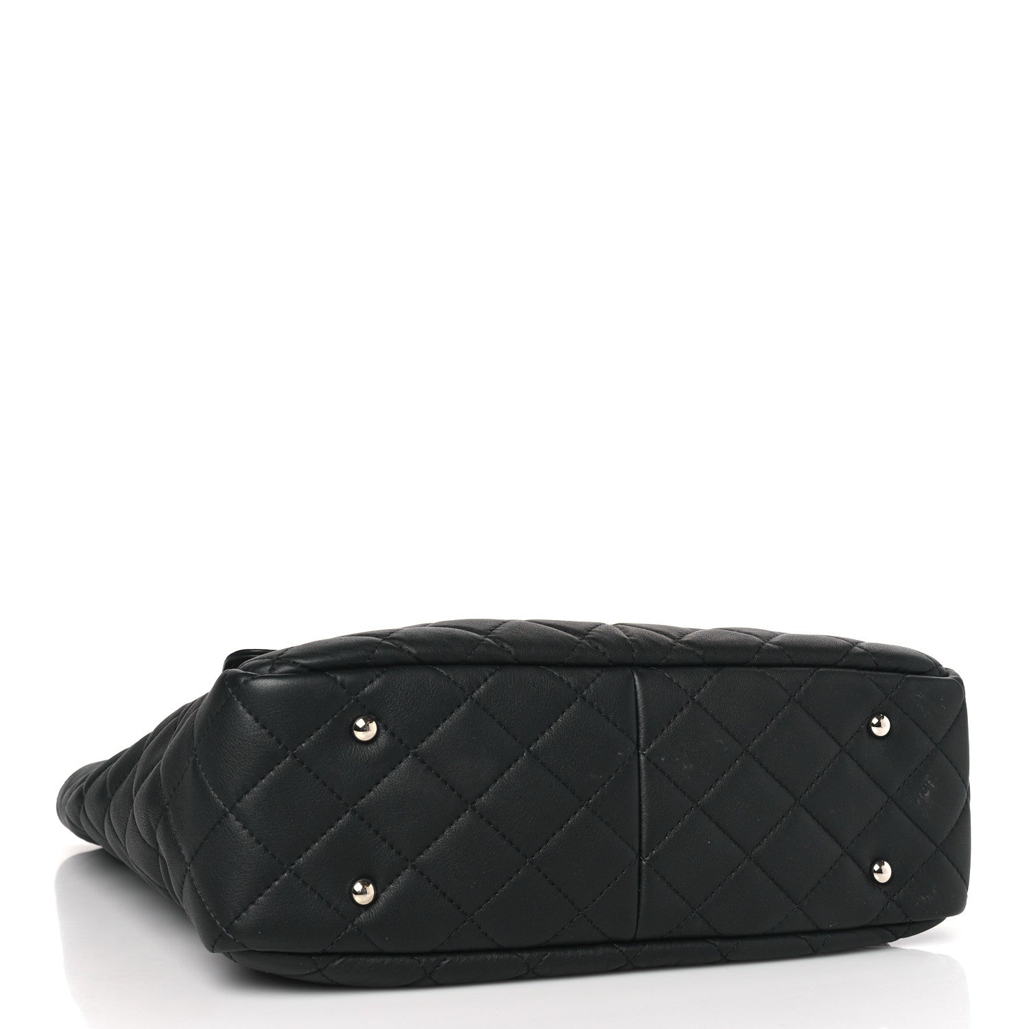 Chanel Calfskin Quilted Ultra Pocket Shopping Tote Black 4 of 8