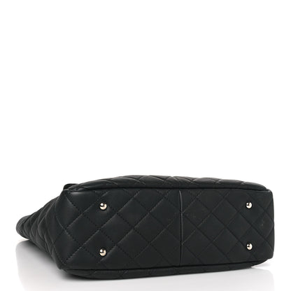Chanel Calfskin Quilted Ultra Pocket Shopping Tote Black 4 of 8