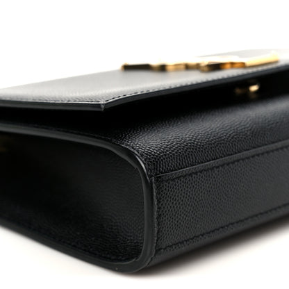 Saint Laurent Grain De Poudre Small Monogram Kate Satchel Black 10 of 11