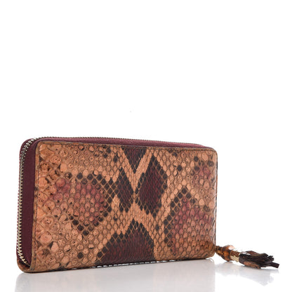 Gucci Python Bamboo Tassel Zip Around Wallet Multi 3 of 10