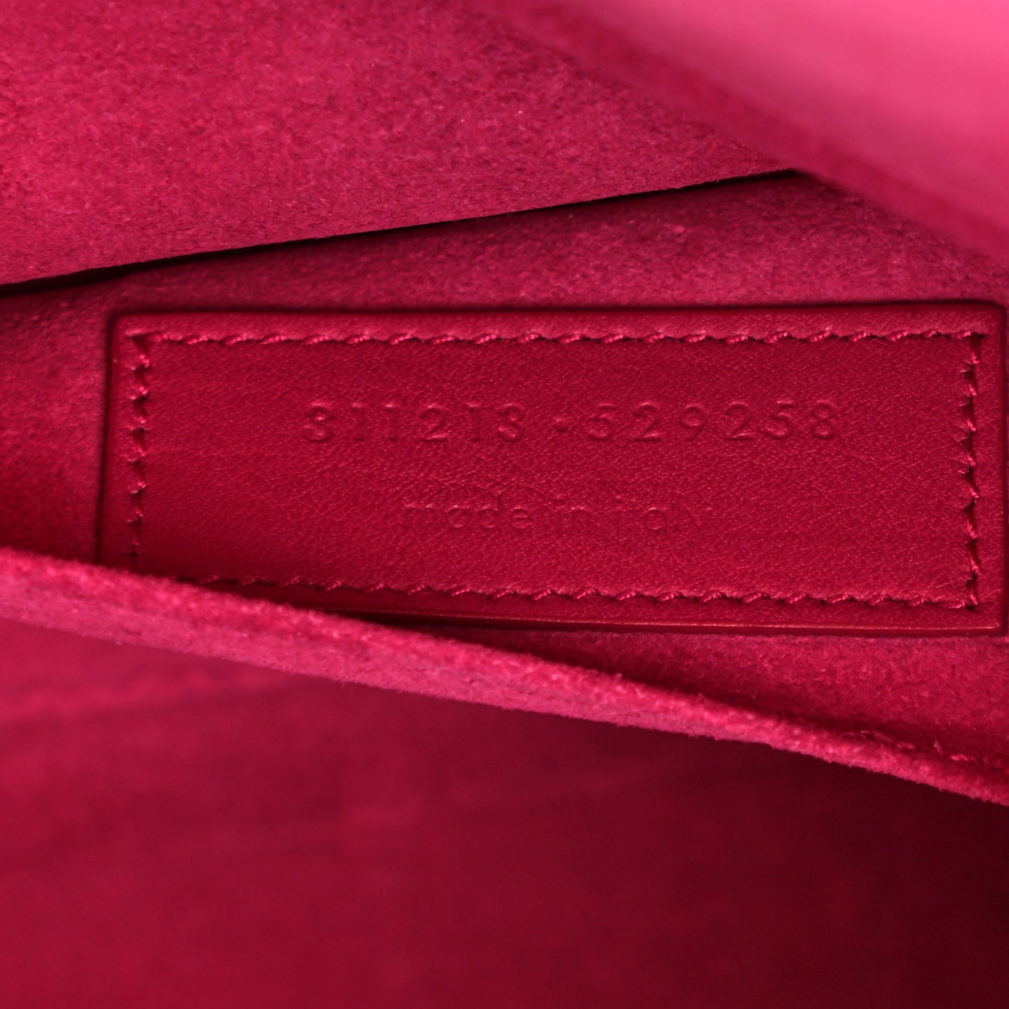 Calfskin Classic Y Ligne Clutch Fuchsia