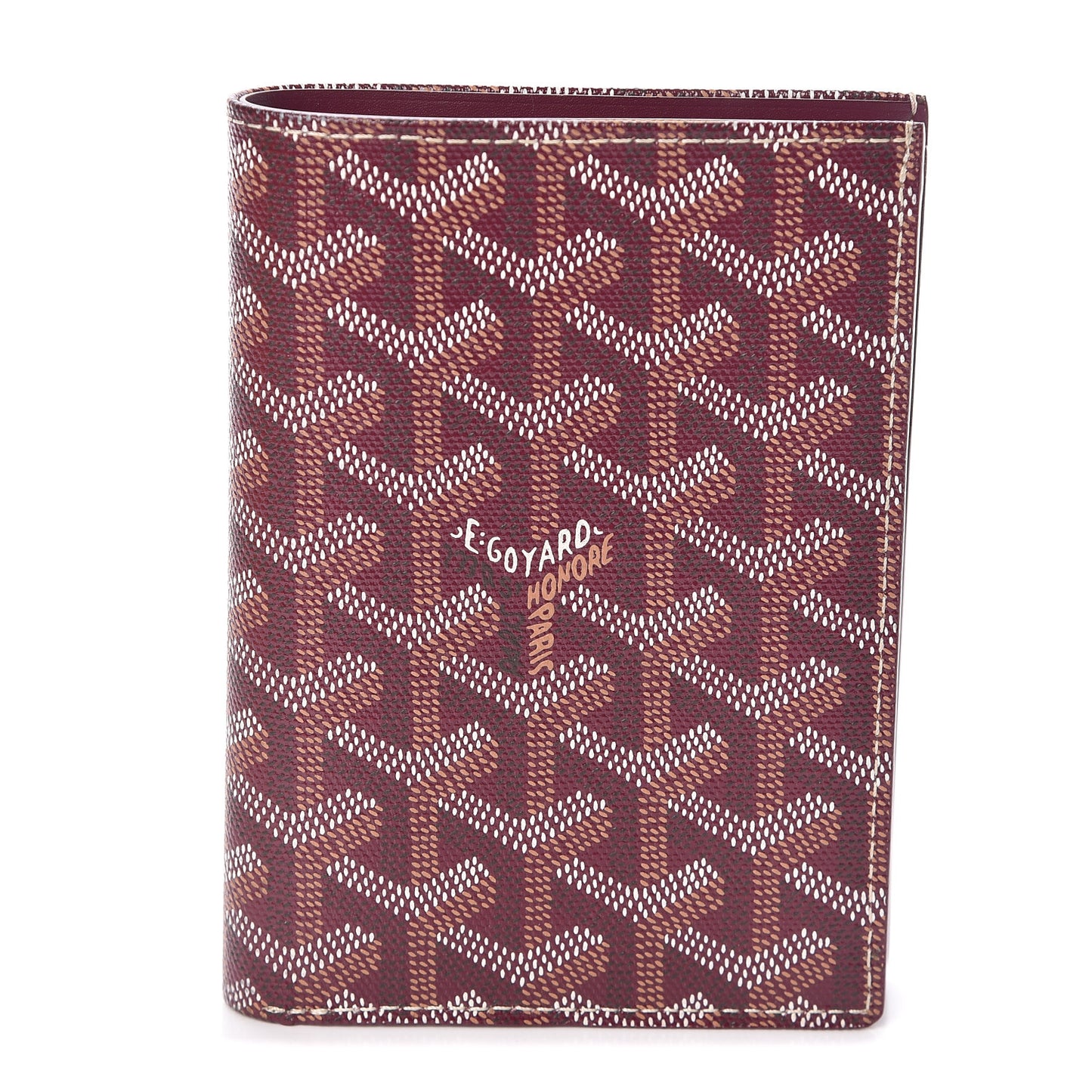 Chevron Bifold Wallet Burgundy