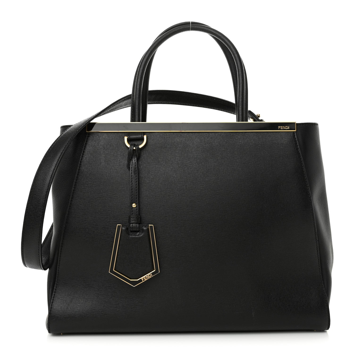 Fendi Vitello Elite Regular 2Jours Tote Black 1 of 12