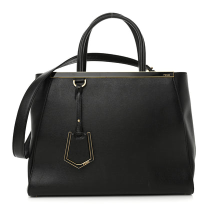 Fendi Vitello Elite Regular 2Jours Tote Black 1 of 12