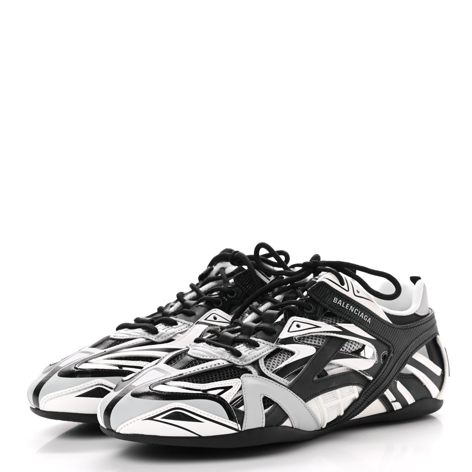 Balenciaga Mesh Rubber Mens Drive Sneakers 45 Light Grey Black 3 of 9