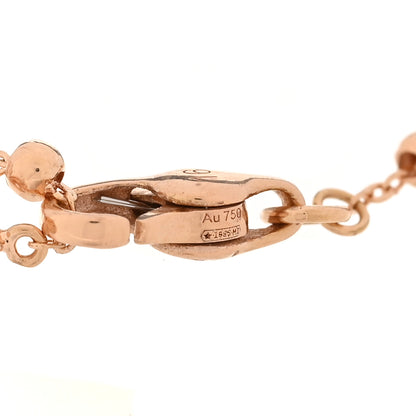 Gucci 18K Rose Gold Diamond GG Flora Station Bracelet 4 of 6