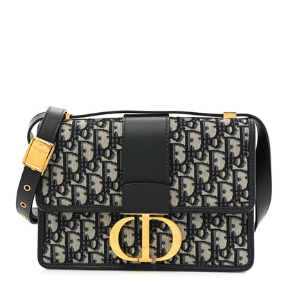 Christian Dior Oblique 30 Montaigne Flap Bag Blue 1 of 12