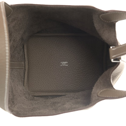 Hermes Taurillon Clemence Picotin Lock 18 PM Etoupe 4 of 4