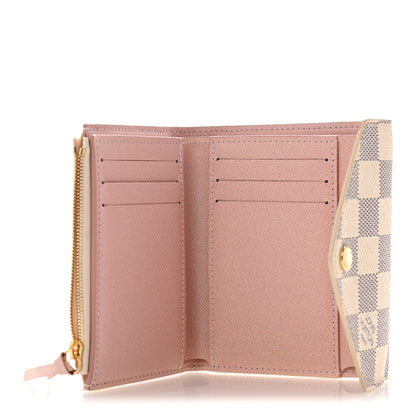 Louis Vuitton Damier Azur Victorine Wallet Rose Ballerine 5 of 9