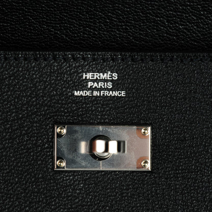 Hermes Chevre Mysore Kelly Longue Wallet Black 7 of 8