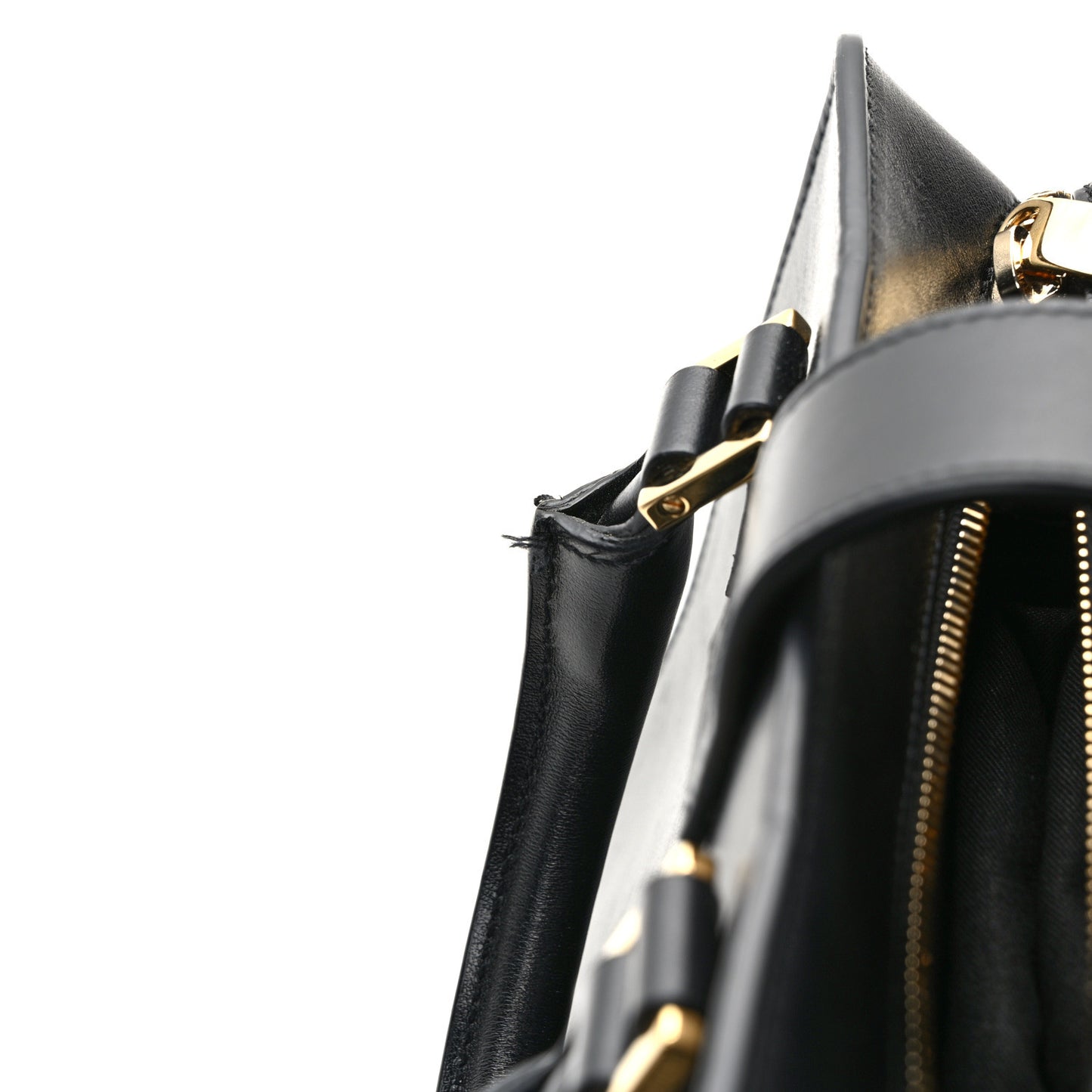 SAINT LAURENT Calfskin Monogram Baby Cabas Black