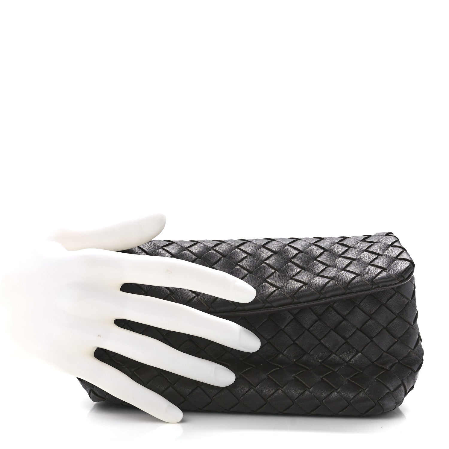Bottega Veneta Nappa Intrecciato Flap Clutch Ebano 2 of 12