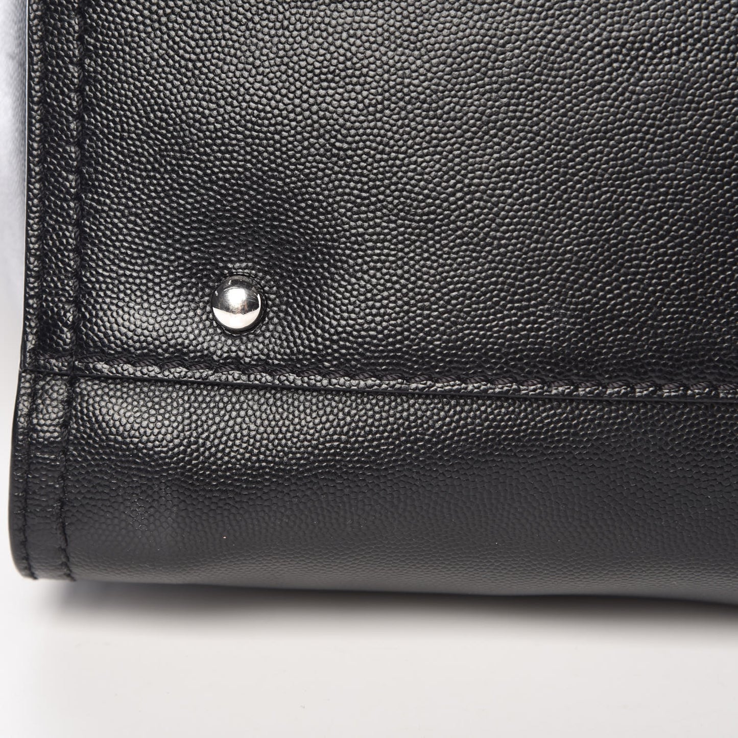Caviar Medium Studded Deauville Tote Black