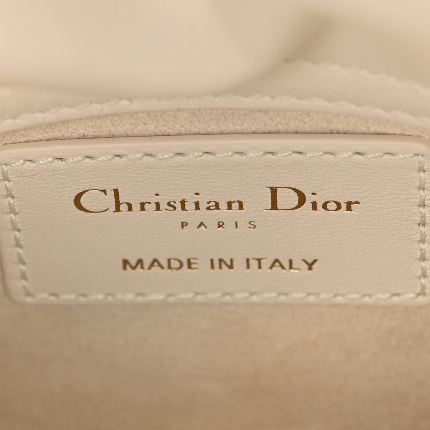 Lambskin Cannage Micro Lady Dior White