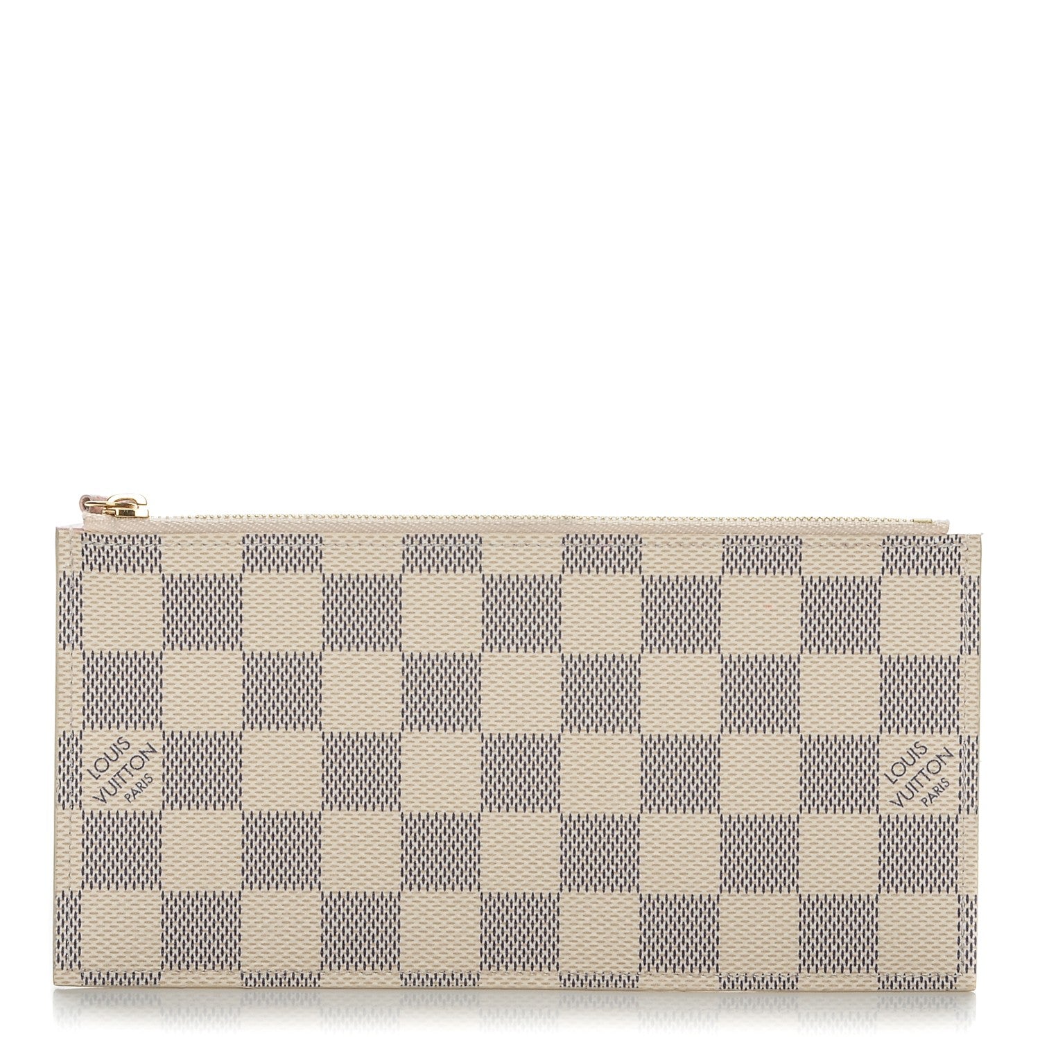 Louis Vuitton Damier Azur Felicie Chain Wallet Zippered Insert Rose Ballerine 1 of 6