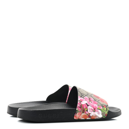 Gucci GG Supreme Monogram Blooms Slide Sandals 36 Beige Multicolor 4 of 7