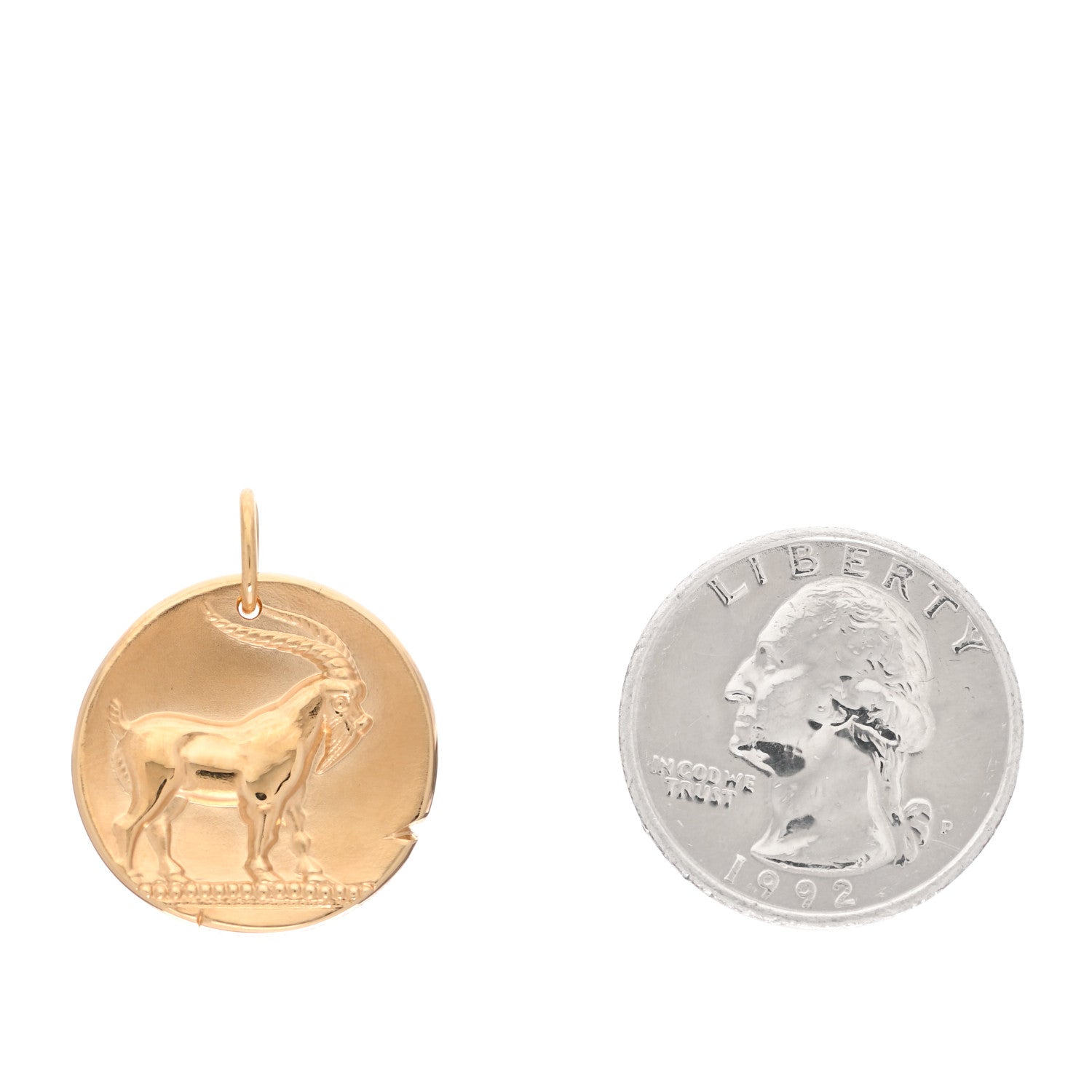 Van Cleef & Arpels 18K Yellow Gold Zodiac Capricorn Pendant 2 of 5
