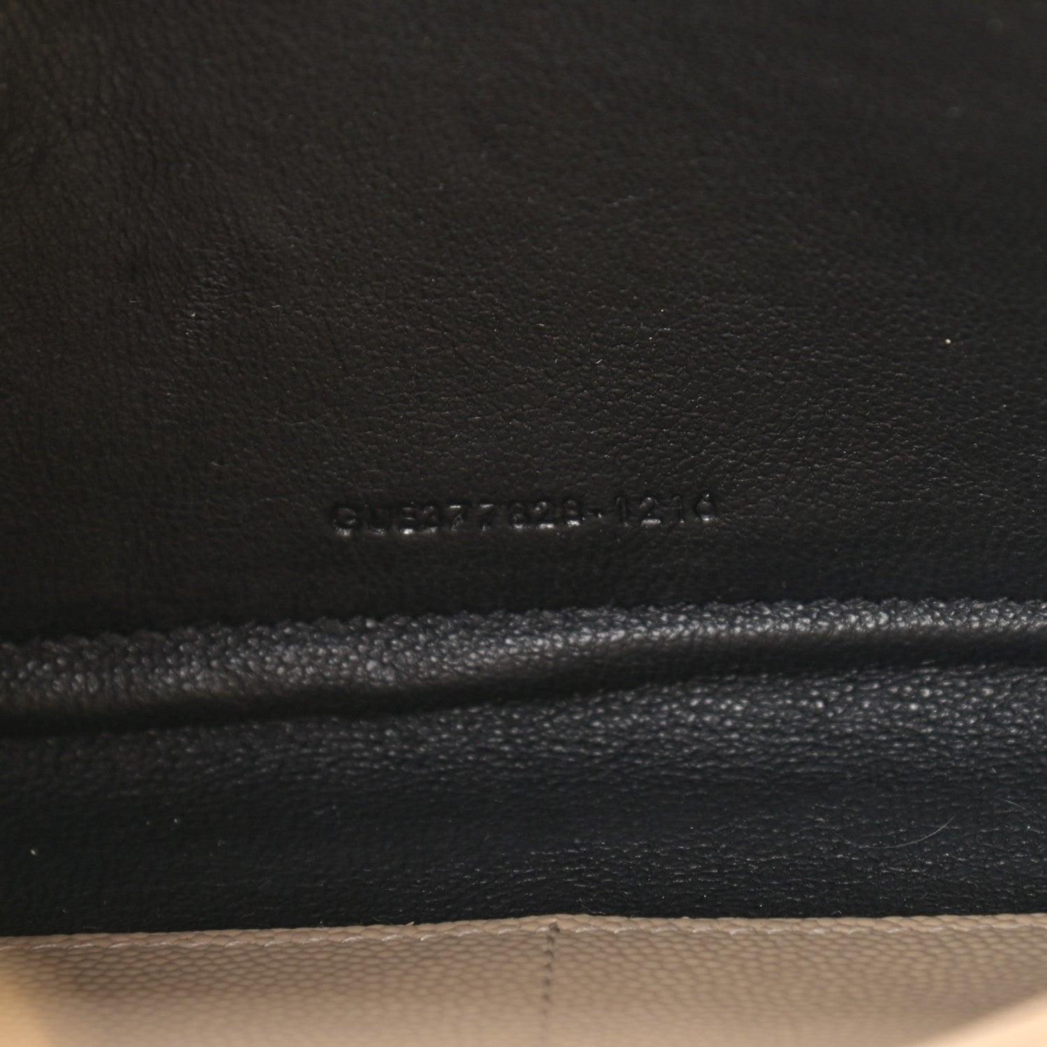 Saint Laurent Grain De Poudre Matelasse Chevron Monogram Chain Wallet Nude Powder 8 of 11