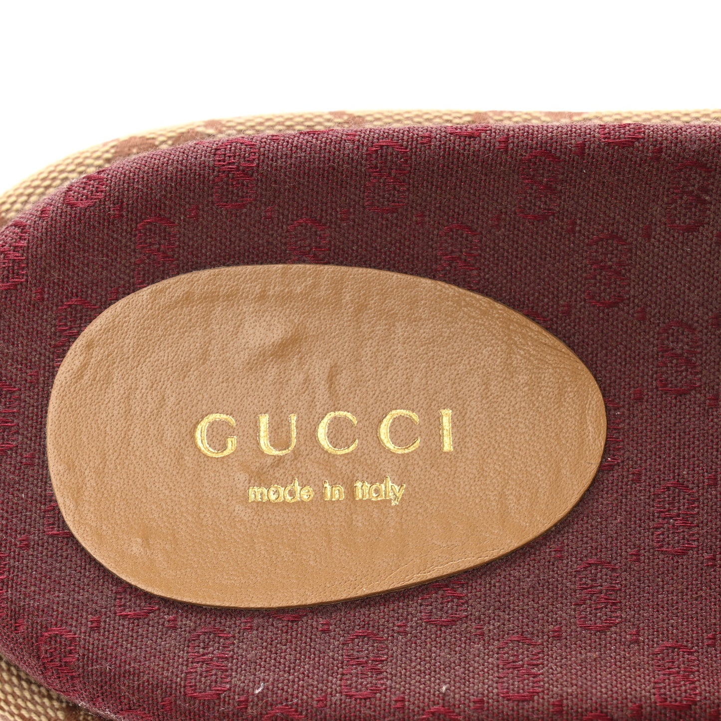 Canvas GG Monogram Angelina Platform Slide Sandals 39 Beige Ruggine