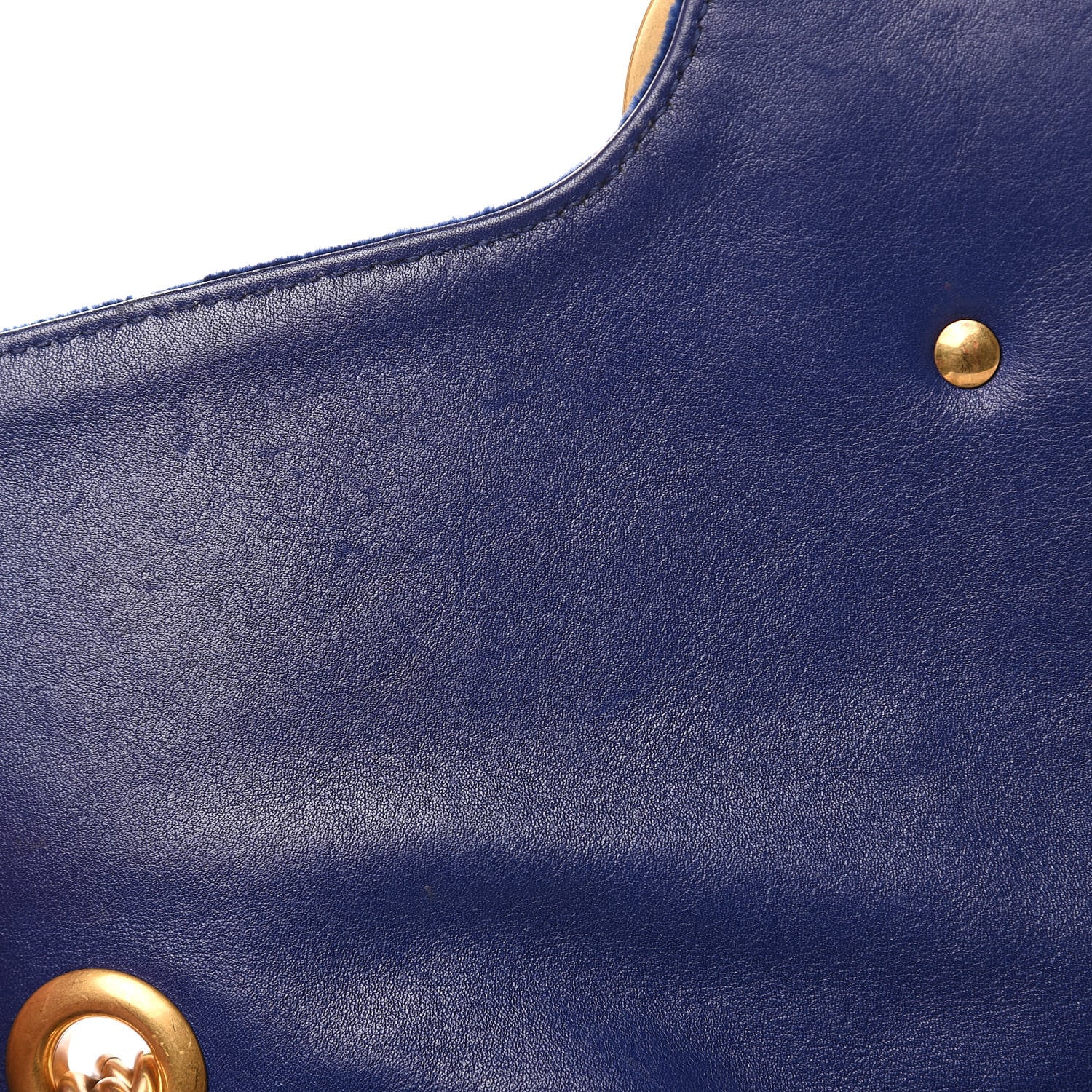 Gucci Velvet Matelasse Medium GG Marmont Shoulder Bag Cobalt Blue 19 of 20