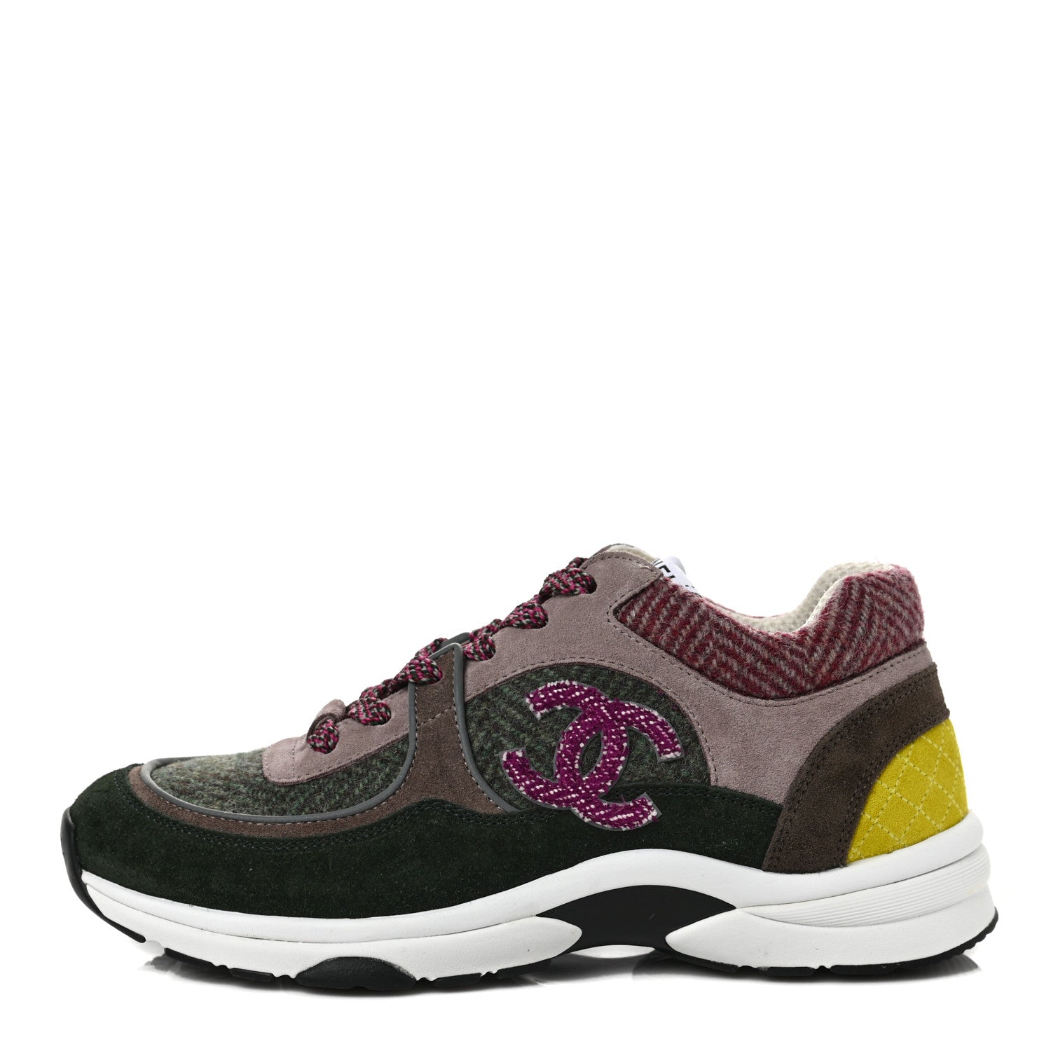 Chanel Tweed Suede CC Sneakers 39.5 Multicolor 1 of 6