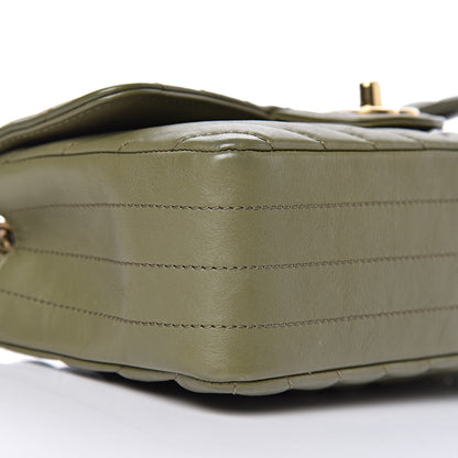 Chanel Calfskin Chevron Quilted Mini Rectangular Flap Khaki 9 of 10