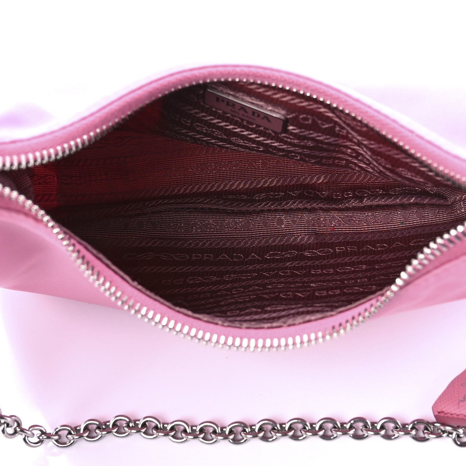 Prada Nylon Re-Edition 2005 Shoulder Bag Begonia 6 of 12