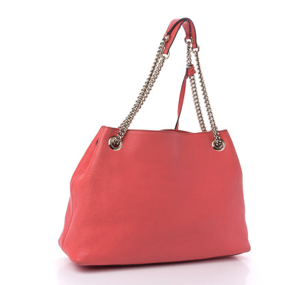 Gucci Pebbled Calfskin Medium Soho Chain Shoulder Bag Begonia Pink 3 of 15