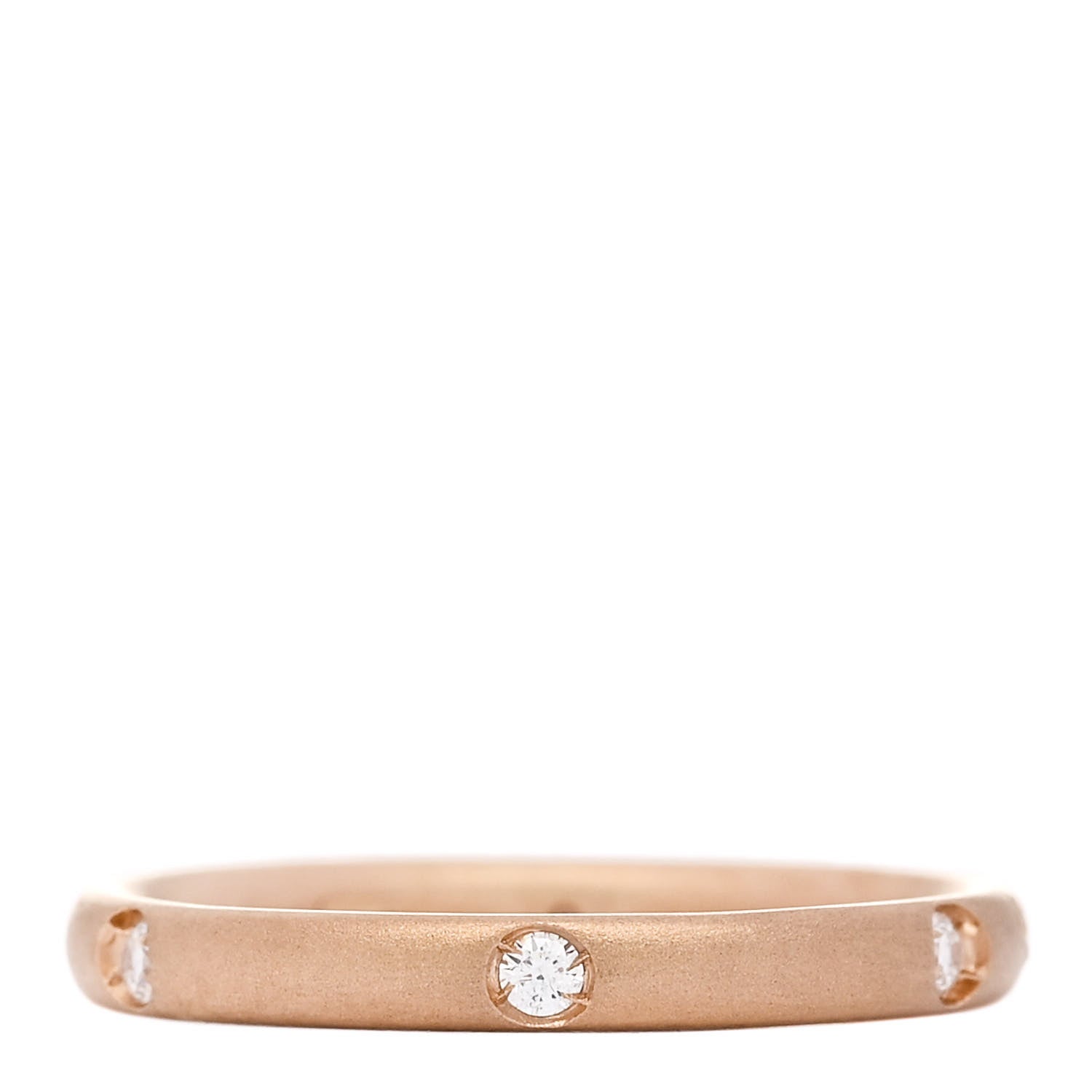 Pomellato 18K Rose Gold Diamond Lucciole Band Ring 53 6.25 1 of 6