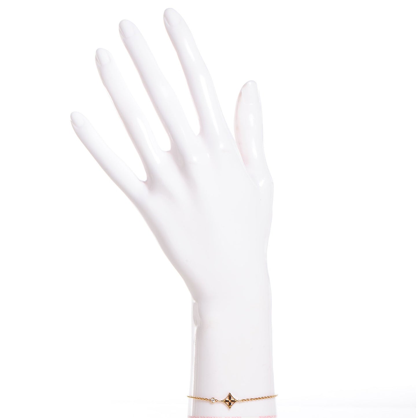 18K Yellow Gold Diamond Monogram Idylle Bracelet
