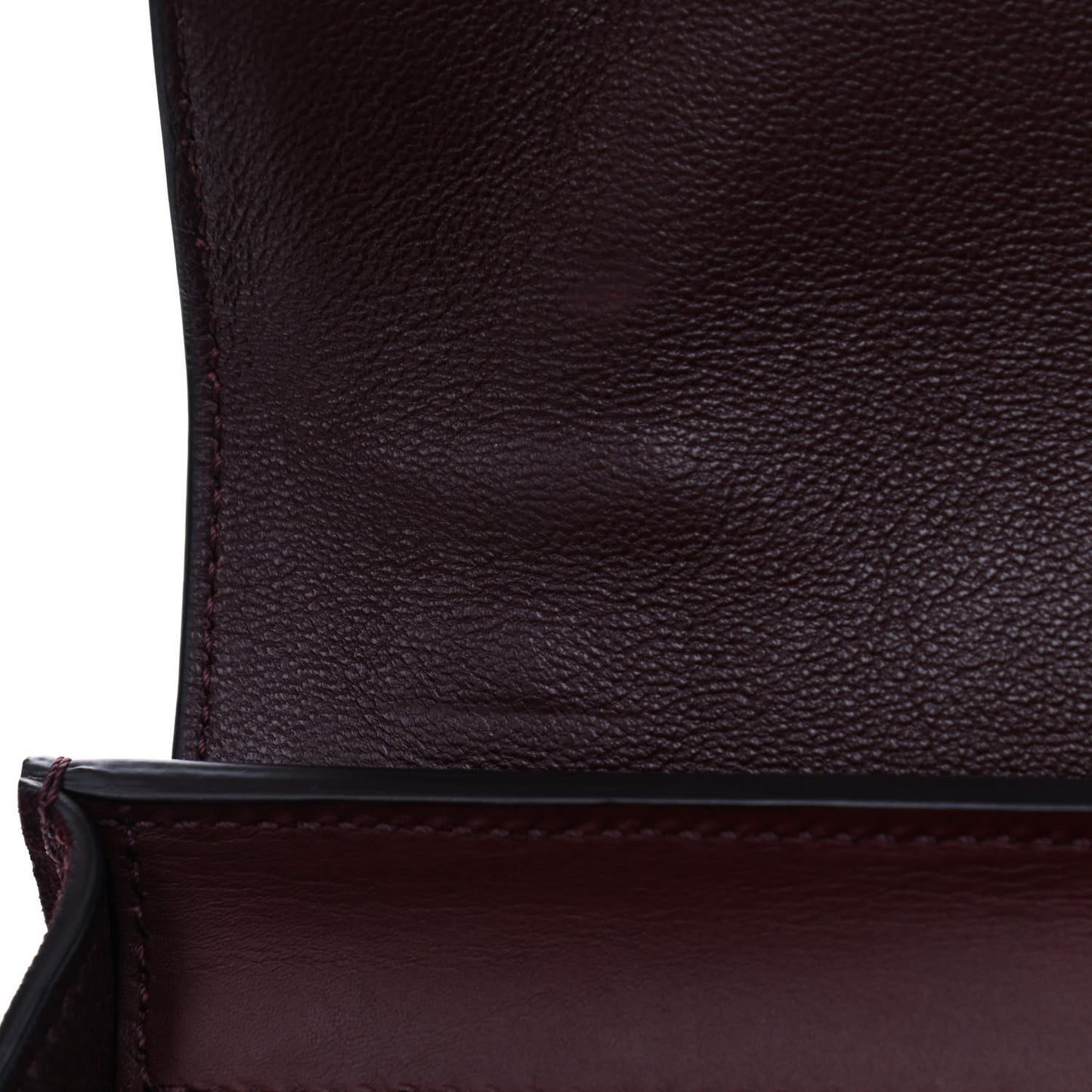 Smooth Calfskin Suede Medium Trapeze Burgundy