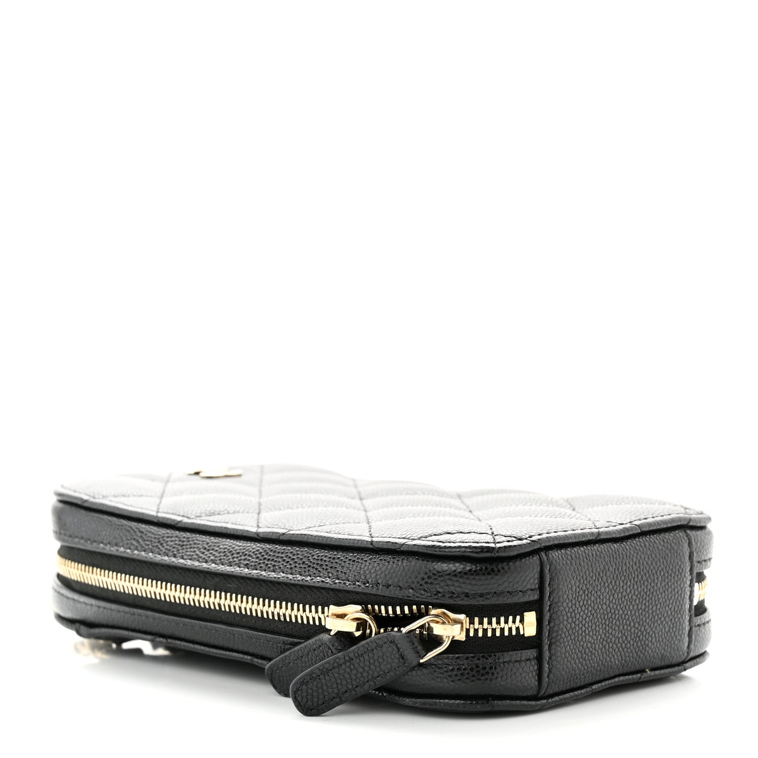 Chanel Caviar Quilted Phone Holder Wallet On Chain WOC Black 4 of 11