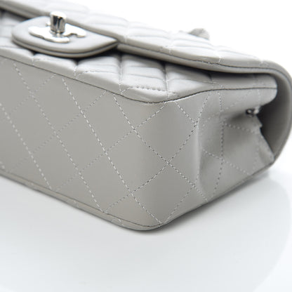 Chanel Lambskin Quilted Mini Rectangular Flap Grey 9 of 10