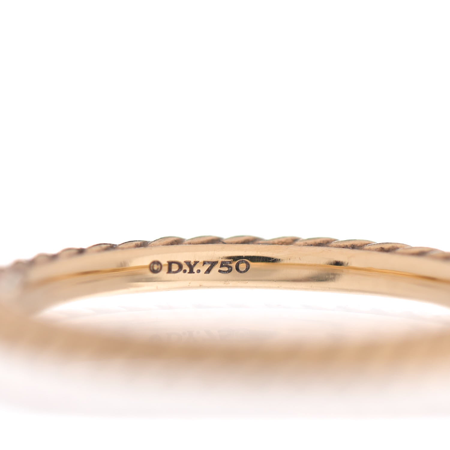 David Yurman 18K Yellow Gold 2mm Cable Classics Band Ring 51 5.75 4 of 4