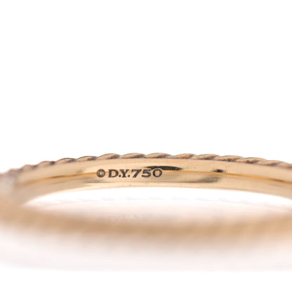David Yurman 18K Yellow Gold 2mm Cable Classics Band Ring 51 5.75 4 of 4
