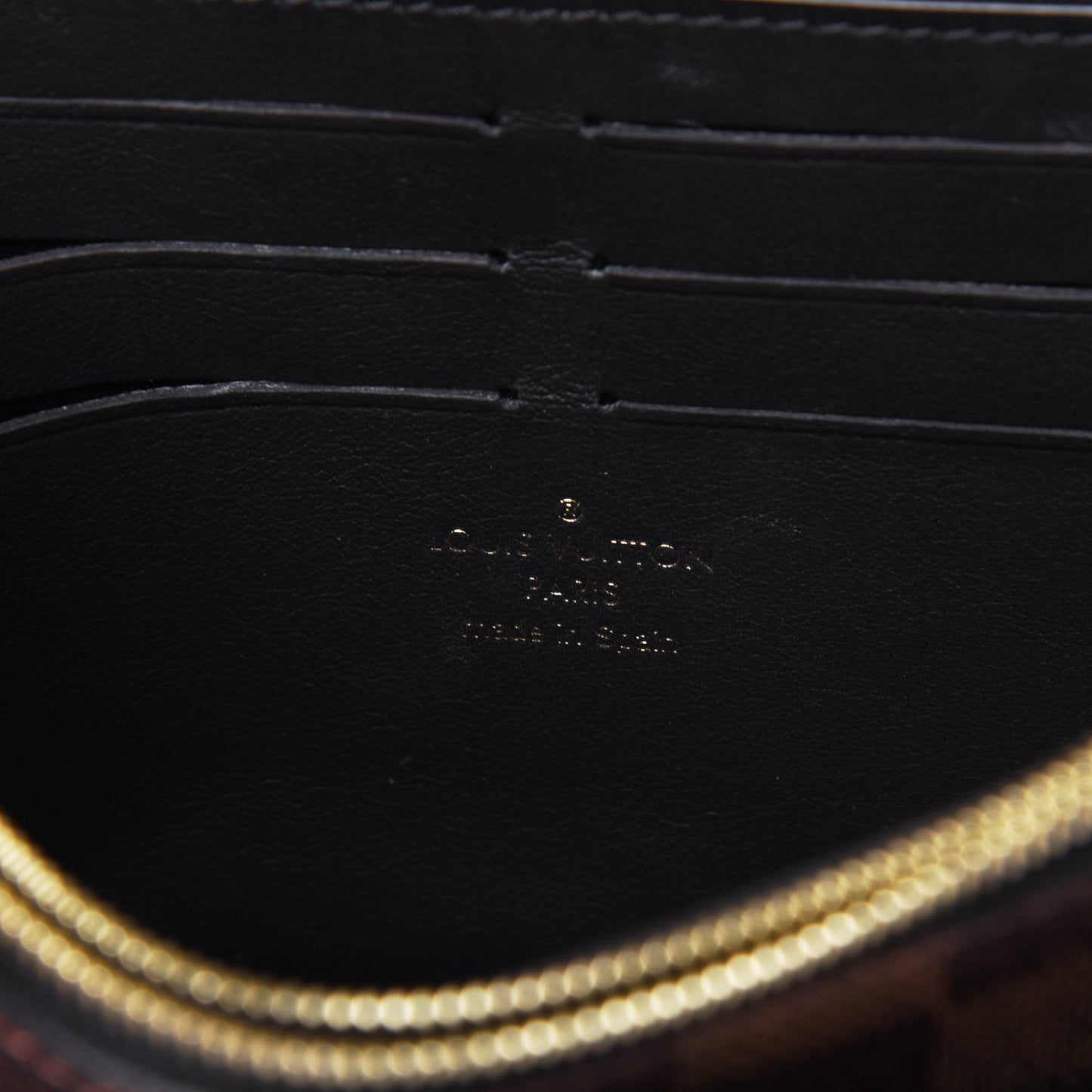 Damier Ebene Vavin Chain Wallet Black
