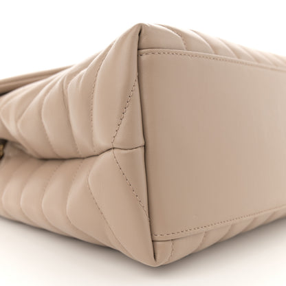 Saint Laurent Calfskin Y Quilted Monogram Medium Loulou Chain Satchel Dark Beige 9 of 11