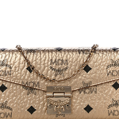 MCM Metallic Visetos Patricia Wallet On Chain Gold 7 of 10