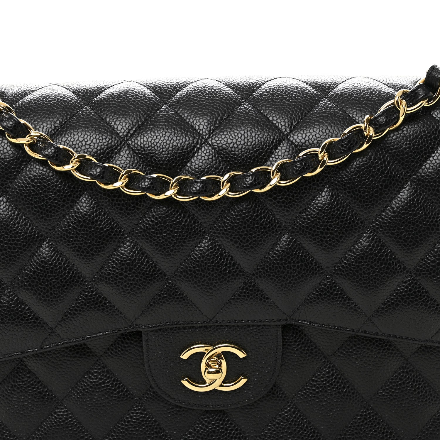 Chanel Caviar Quilted Jumbo Double Flap Black 8 of 10