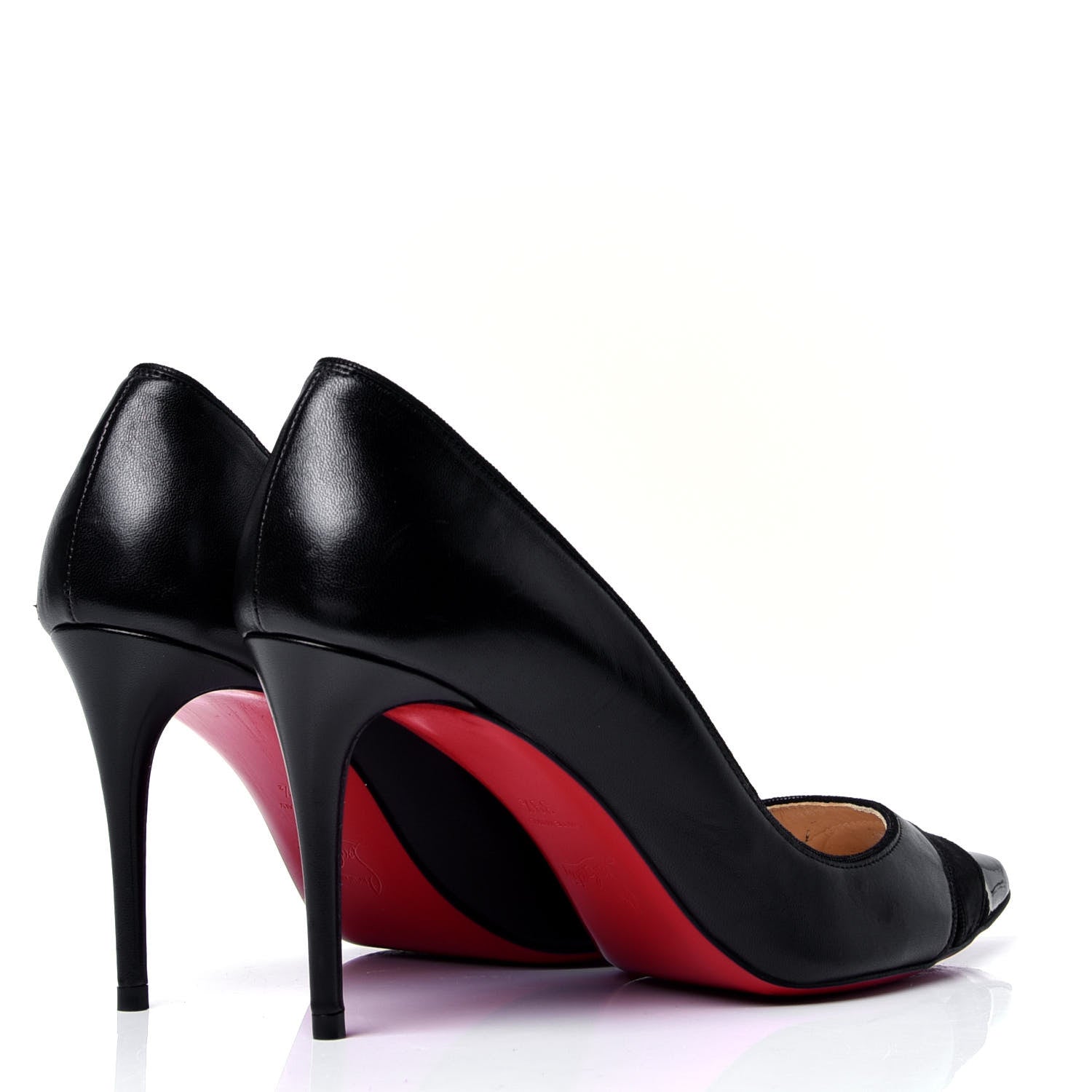 Christian Louboutin Nappa Veau Velours 85 Pumps 39.5 Black 3 of 6