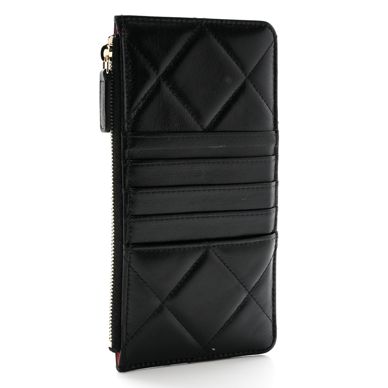 Chanel Lambskin Quilted Chanel 19 Phone and Card Holder Black 4 of 9