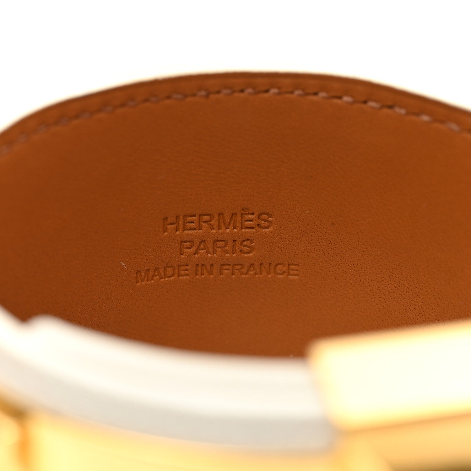 Hermes Epsom Collier De Chien CDC Bracelet S White 4 of 6