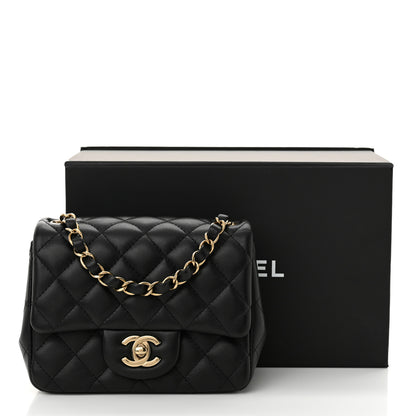 Chanel Lambskin Quilted Mini Square Flap Black 12 of 12