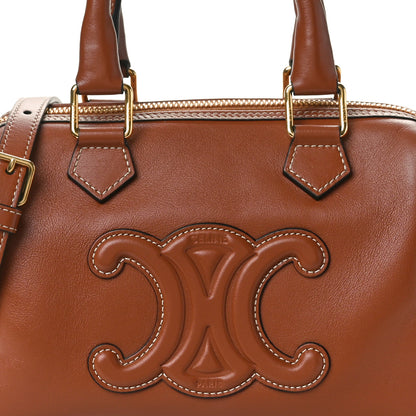 Celine Smooth Calfskin Triomphe Small Boston Bag Tan 8 of 10