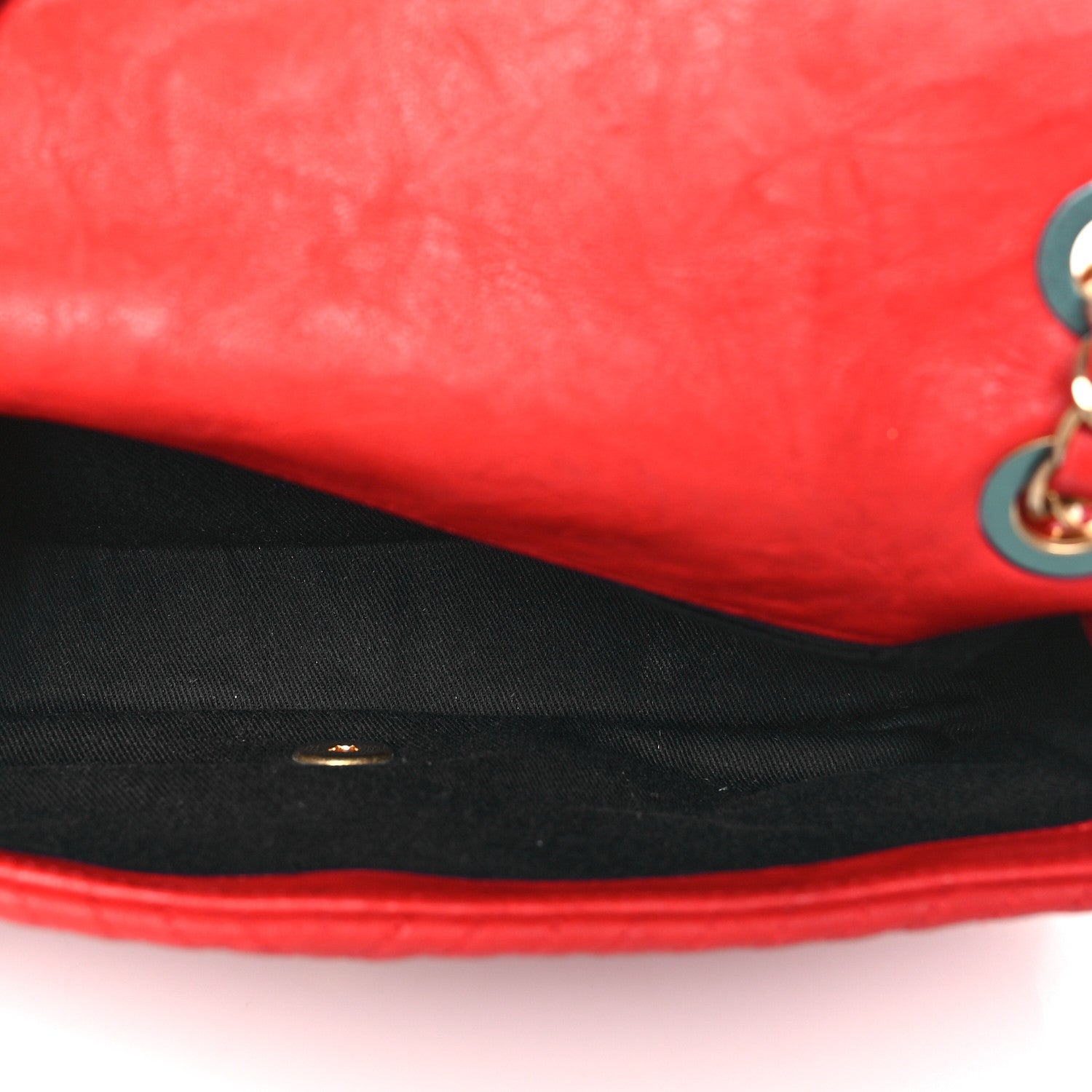 Chanel Calfskin Surpique Chevron Medium Flap Red 5 of 10