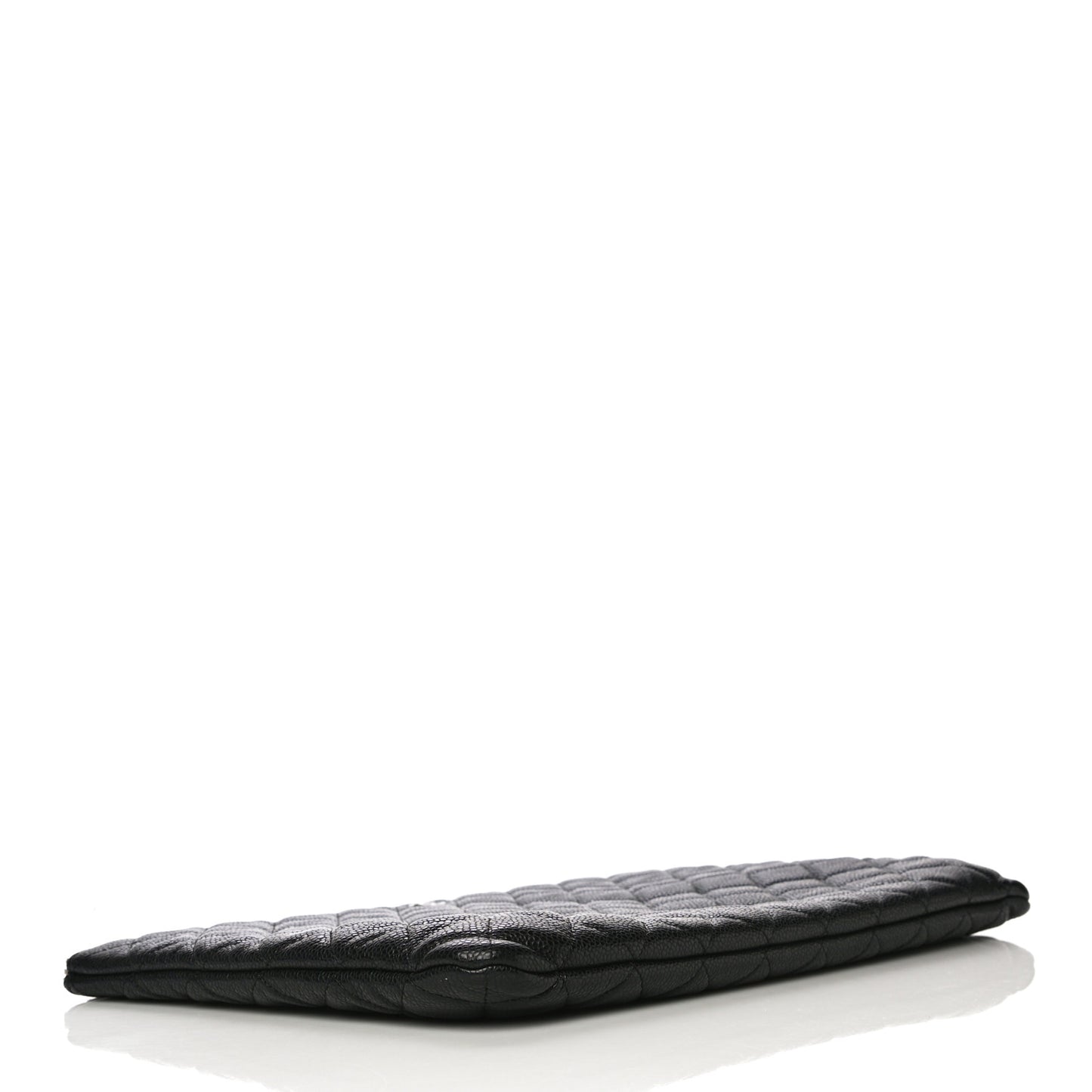 Caviar Quilted Large Cosmetic Case Black