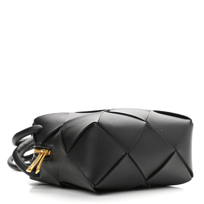 Bottega Veneta Lambskin Maxi Intrecciato Mini Cassette Camera Bag Black 4 of 9