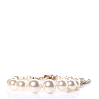 Chanel Pearl Crystal CC Bracelet Gold 3 of 5