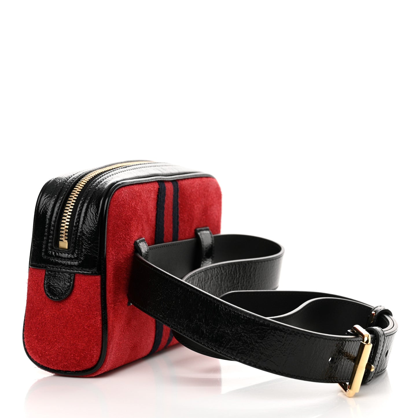 Suede Small Ophidia Belt Bag 95 38 Hibiscus Red