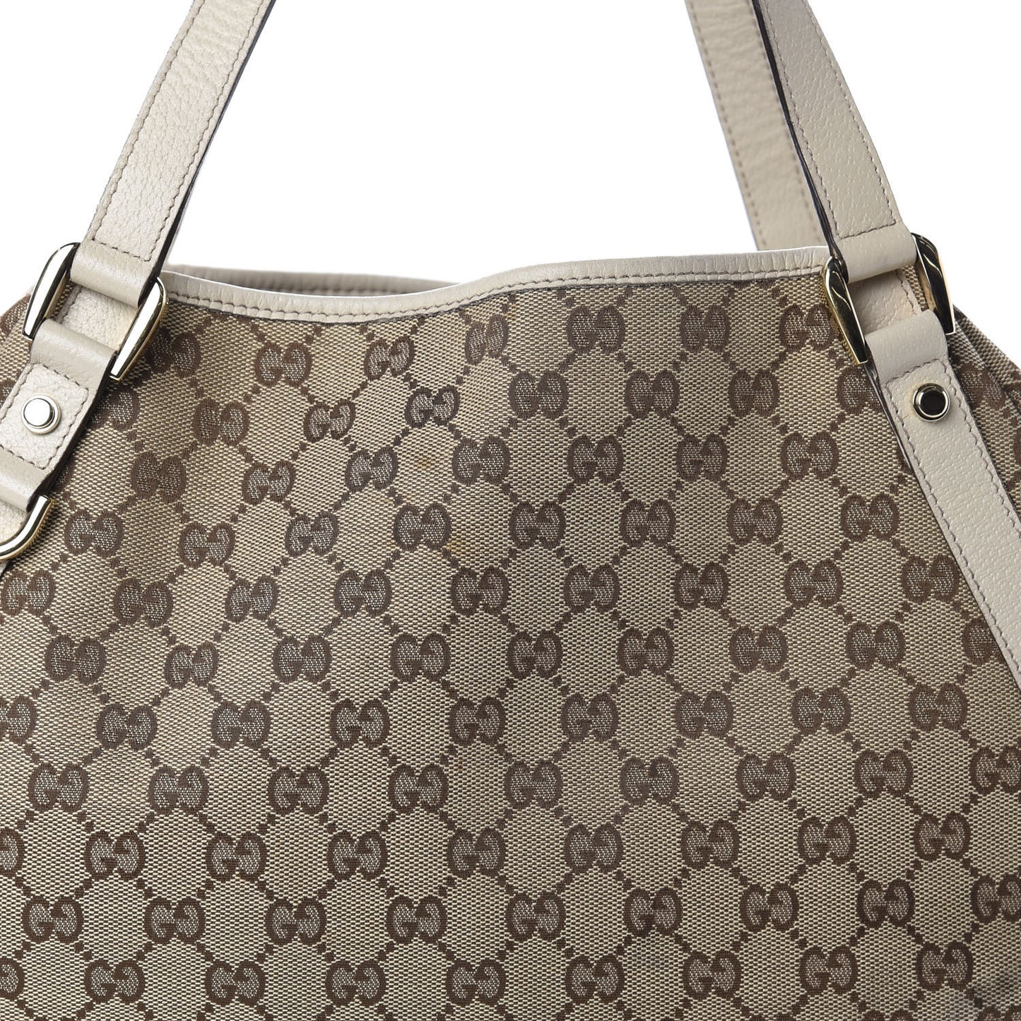 Monogram Medium Abbey Shoulder Bag Off White